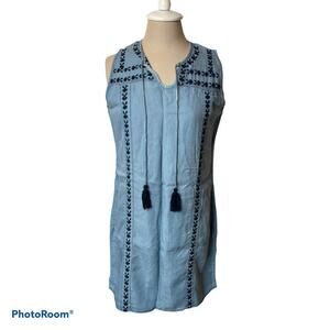 Paparazzi Light Blue Denim Sleeveless Dress Size M